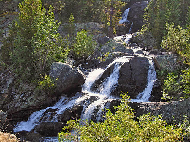 Probably the second of three waterfalls along Cascade Creek known as Cascade Falls