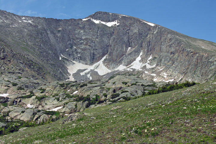 Fairchild Mountain as seen from the slopes above Lawn Lake