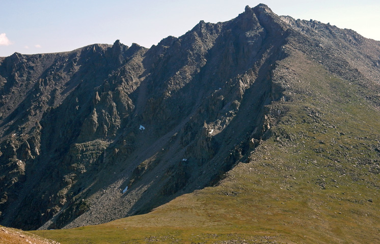 View of Hagues Peak from the saddle between it and Fairchild Mtn