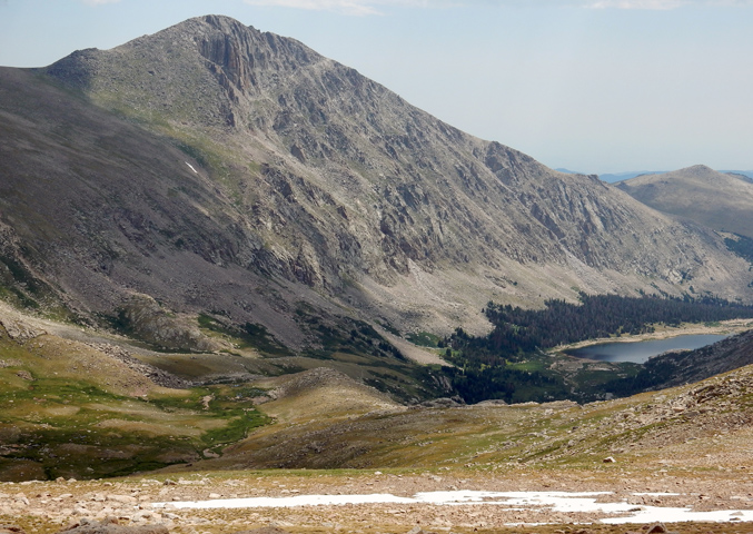 SW face of Mummy Mountain from near the Saddle