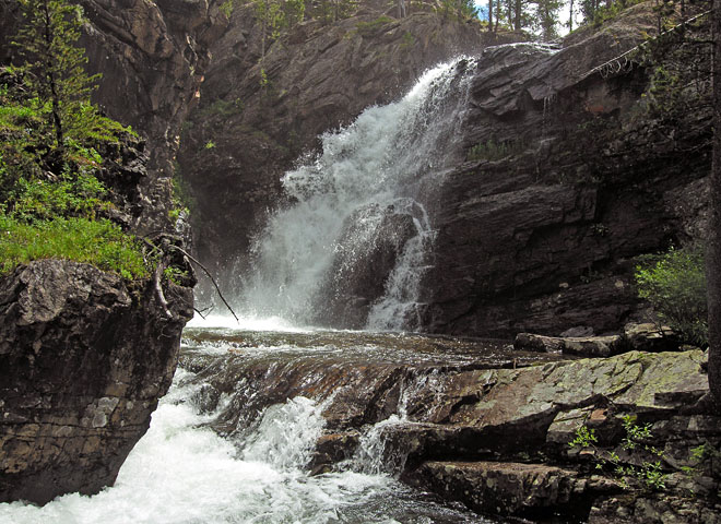 Upper portion of the lower waterfall along Cascade creek - Indian Peaks Wilderness Area, Colorado