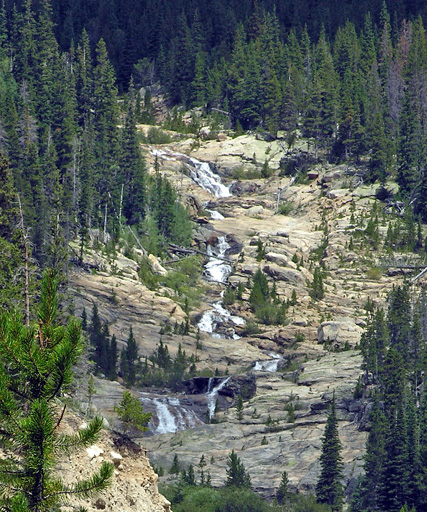 Waterfall cascade along the Roaring River
