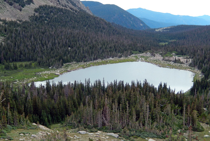View of Lost Lake while hiking up to Lake Husted