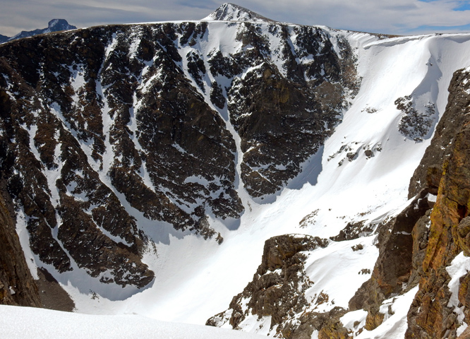 North side of Flattop Mountain from Notchtop Couloir (Right)