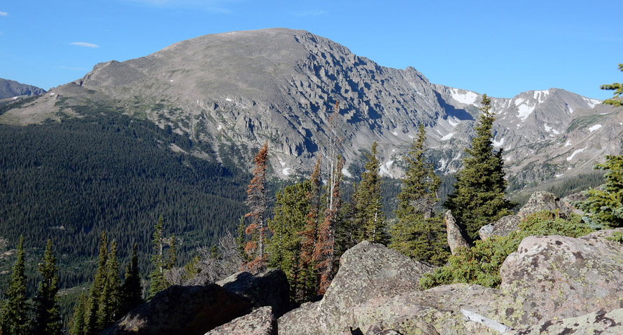 The NE slopes and the NW face of Copeland Mountain