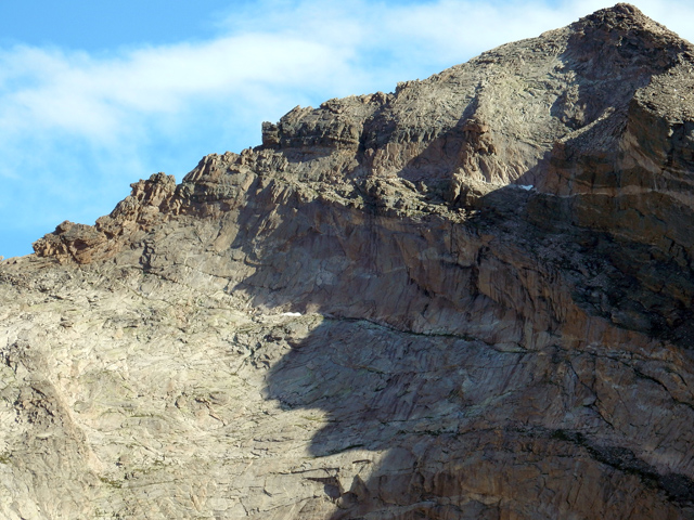 A close up view of Pagoda Mountain and it’s west ridge line from Mount Orton