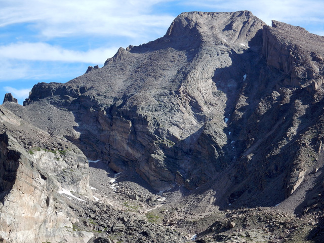 View of the rugged south side of Longs Peak from Mount Orton