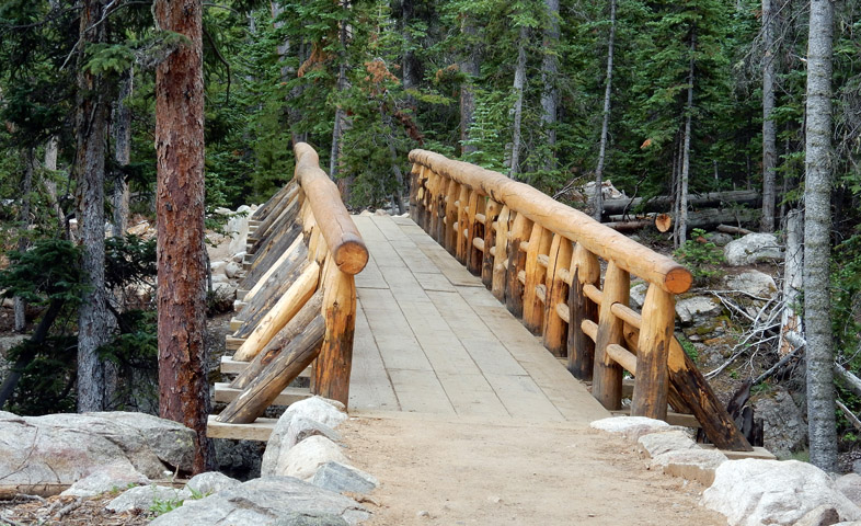 The new bridge at Ouzel Falls