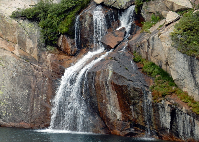 Waterfall at Blue Lake, Indian Peaks Wilderness Area, Colorado