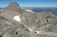 View of the south side of Longs Peak and Mount Lady Washington from the upper Southeast Ridge of Mount Meeker