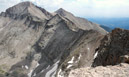 Summit view east from Chiefs Head Peak showing Pagoda Mountain, Longs Peak, and Mt Meeker