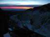 Winter sunrise from the saddle between Longs Peak and Mt Lady Washington (top of the Chasm Wall)