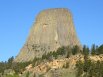 View of Devils Tower from the SE, at the camp area outside the main gate