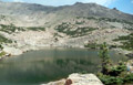 Emmaline Lake with ridge leading up to Comanche Peak in the background