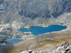 View of Chrystal Lakes at the bottom of Fairchild’s NE face from the summit of Hagues Peak