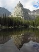 Lone Eagle Peak reflection on Mirror Lake - Indian Peaks Wilderness Area, Colorado