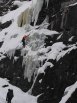 Climber soloing Loch Vale Gorge ice #2
                           Rocky Mountain National Park, Colorado