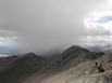 Standing on top of Mount Massive, looking back at South Massive and Point 13,630, and the small storm that just blew over