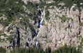 View of Mertensia Falls, east of Thunder Lake, from Mount Orton