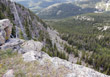 View from top of cliff on west side of Mount Orton ridge line