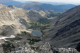View north from Paiute Peak showing Coney Lake and Upper Coney Lake, Indian Peaks Wilderness Area, Colorado