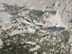 View of Shelf Lake and Solitude Lake in the Glacier Gorge from Storm Peak North Ridge