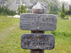 The Timber Lake sign at the NW end of the lake in Rocky Mountain National Park