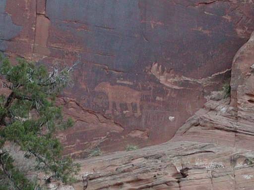 Indian rock art, south end of Wall Street, moab, Utah