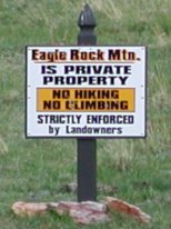 Closure sign at Eagle Rock, near Estes Park, Colorado