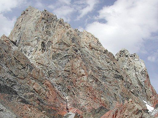 The Exum Ridge on the Grand Teton, taken from the Lower Saddle