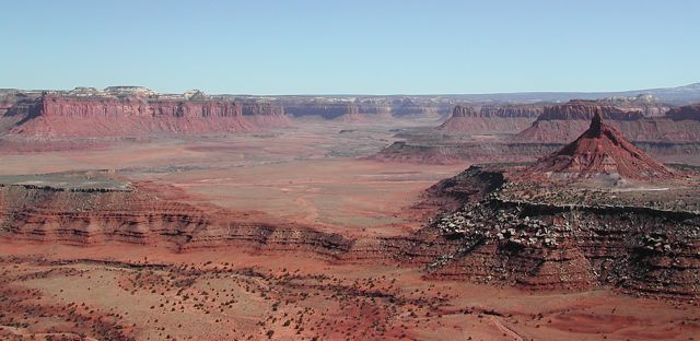 View looking SE back into Indian Creek from N. Sixshooter with S. Sixshooter Peak to the right