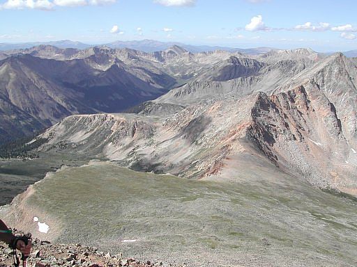 La Plata's southwest ridge as seen from the SW ridge false summit