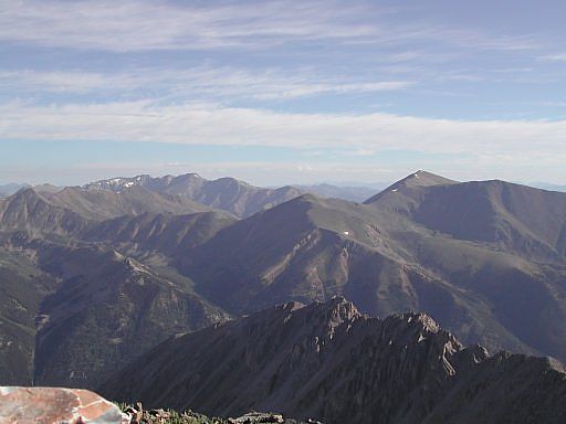 Looking toward Mt Elbert and Mt Massive from La Plata Peak