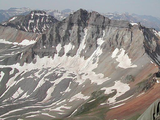 View of the north side of Gilpin Peak from the top of sneffles' south slopes