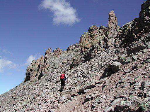 Ascending Uncompahgre Peak, within 15 minutes of the summit