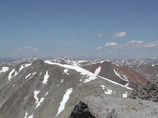 Tabeguache Peak from the top of Mount Shavano