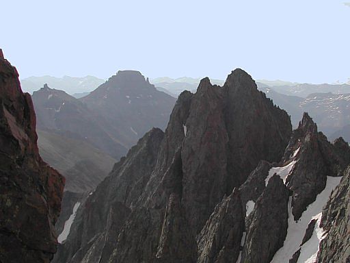 Teakettle Mountain from the bottom of the couloir leading to Sneffles' summit