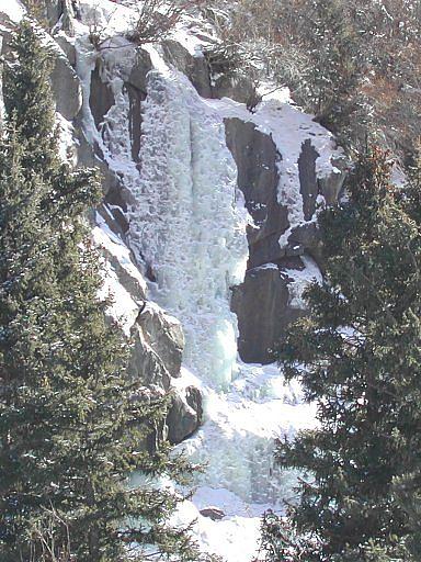 Castle Rock Upper Falls Ice, Boulder Canyon, taken from the road