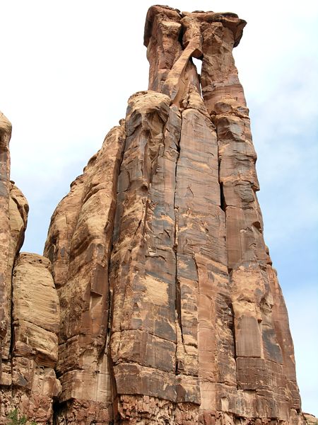 The southeast face of Kissing Couple, AKA Bell Tower in the Colorado National Monument