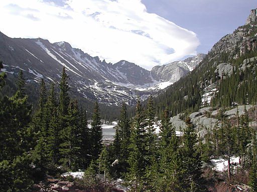 Glacier Gorge, as seen from Mills Lake - Rocky Mountain National Park