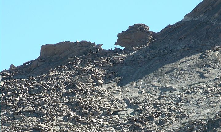 Longs Peaks's Keyhole, as viewed from the Glacier gorge cirque