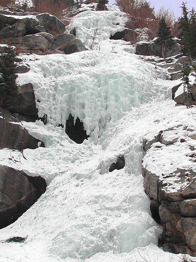 Castle Rock lower Falls Ice, Boulder Canyon, Boulder, Colorado