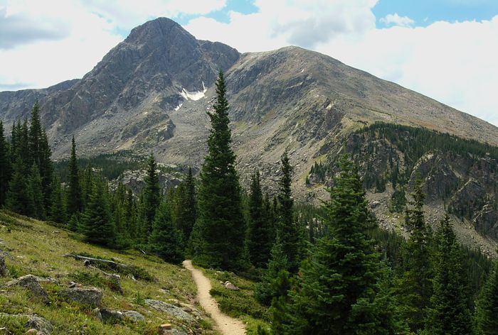 View of Mount of the Holy Cross and North Ridge, from the west side of Halfmoon Pass