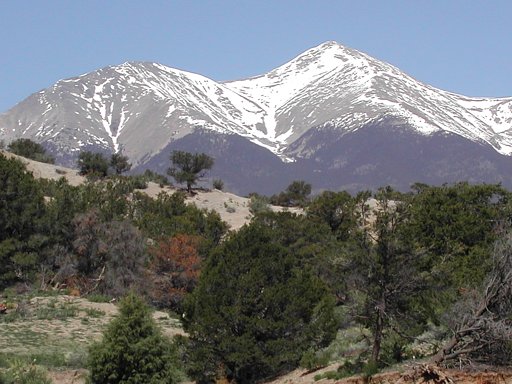 The Angel of Shavano - Mount Shavano in mid May, 2004