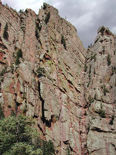The Red Garden Wall - West Face - Middle Buttress, Eldorado Canyon, Boulder, Colorado