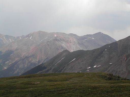 View of Redcloud and Sunshine from Handies Peak.