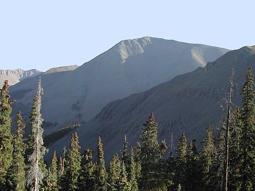 Early morning shot of the southwest face of San Luis Peak.