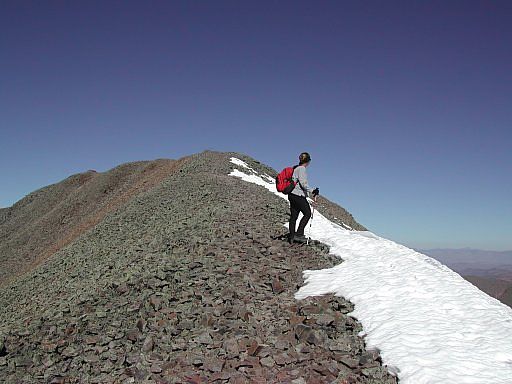 Resting on the southeast ridge, just 5 minutes short of the summit of San Luis Peak.