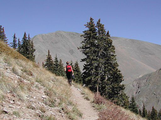 One last shot of the south side of San Luis Peak as we descend back down to the trailhead.