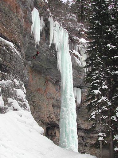 The Fang; the most well know and photographed ice climb, found in the Rigid Designator area, at Vail